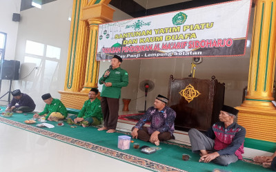 PCNU Bengkulu Bersama YP Al-Maarif Sidoharjo Way Panji Gelar Kegiatan Santunan Anak Yatim